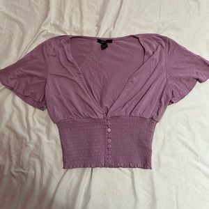 Lavender Flowy Crop top